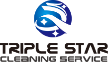 triple star commercial cleaning logo